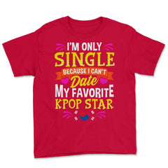 K-POP Star Lover for Korean music Fans design Youth Tee - Red