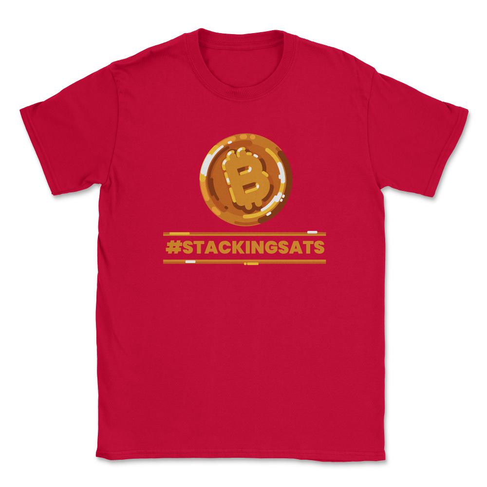 Bitcoin #StackingSats For Crypto Fans or Traders product Unisex - Red