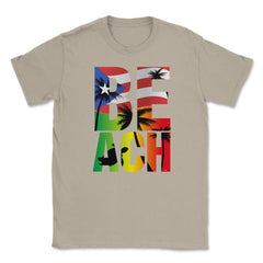 Puerto Rico Flag Beach T Shirt Gifts Shirt Tee  Unisex T-Shirt - Cream