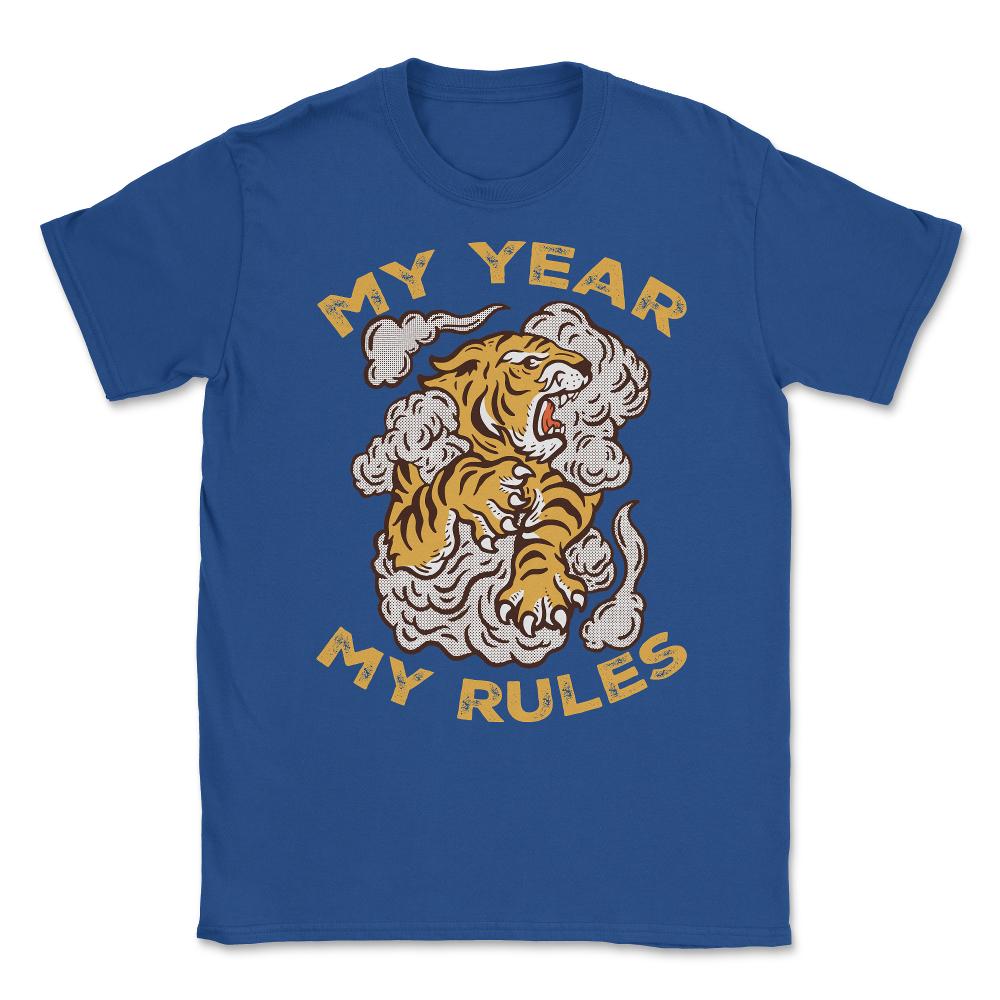 My Year My Rules Retro Vintage Year of the Tiger Meme Quote design - Royal Blue