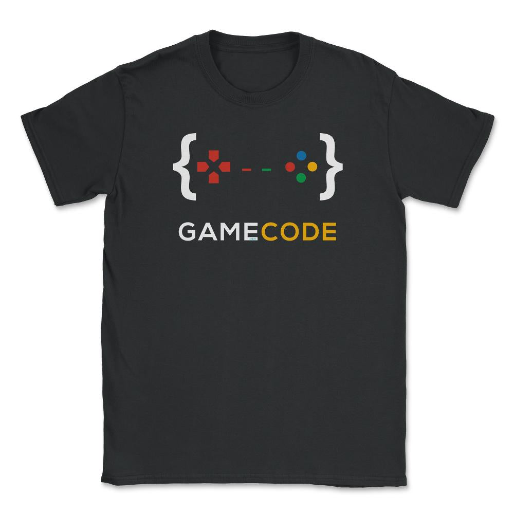 Game Code Gamer Funny Humor T-Shirt Tee Shirt Gift Unisex T-Shirt - Black