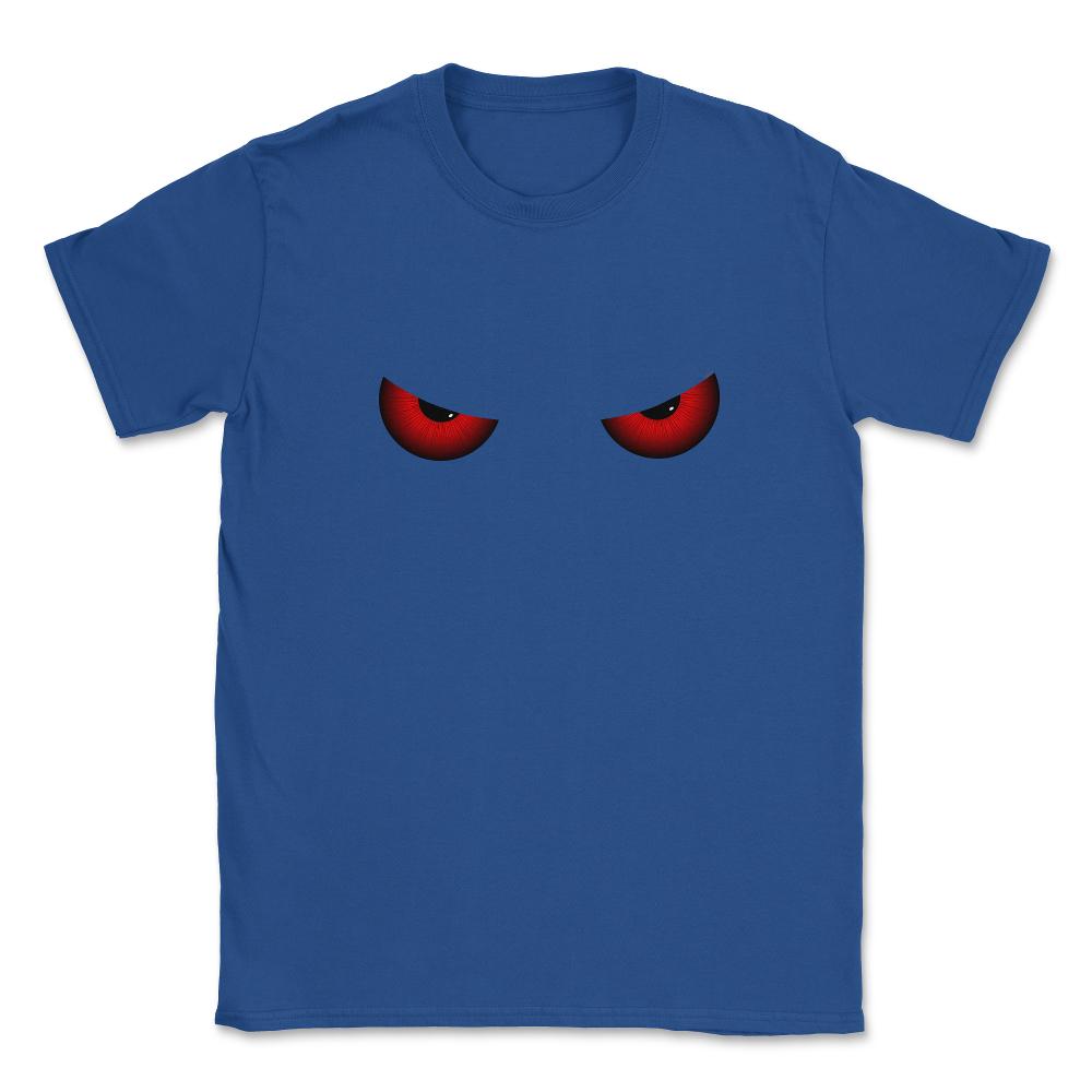 Evil Red Scary Eyes Halloween T Shirts & Gifts Unisex T-Shirt - Royal Blue