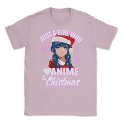 Just a Girl who Loves Anime & Christmas Manga Girl Otaku product - Light Pink