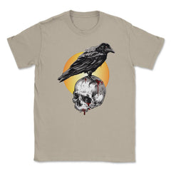 Raven & Skull Circle of Death Halloween T-Shirt Unisex T-Shirt - Cream