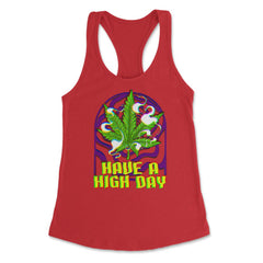 Funny Marijuana Have A High Day Cannabis Weed Vaporwave product - Red