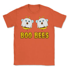 Boo Bees Halloween Ghost Bees Characters Funny Unisex T-Shirt - Orange