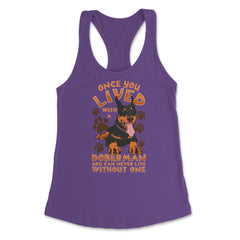 Once You Live With A Doberman Pinscher Dog product Women's Racerback - Purple