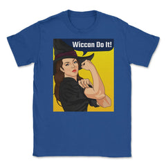 Rosie the Riveter Wiccan Do It! Feminist Witch Retro print Unisex - Royal Blue