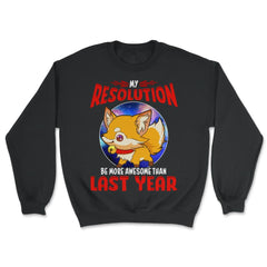 New Years Resolution Fox Funny Holiday product - Unisex Sweatshirt - Black