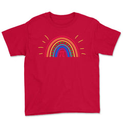 Bohemian Rainbow & Pi Symbol For A Happy PI Day Math Teacher graphic - Red