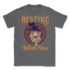 Resting Witch Face ANIME Witch Girl Character Gift Unisex T-Shirt - Smoke Grey