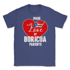 Made with love by Boricua Parents Puerto Rico T-Shirt  Unisex T-Shirt - Purple