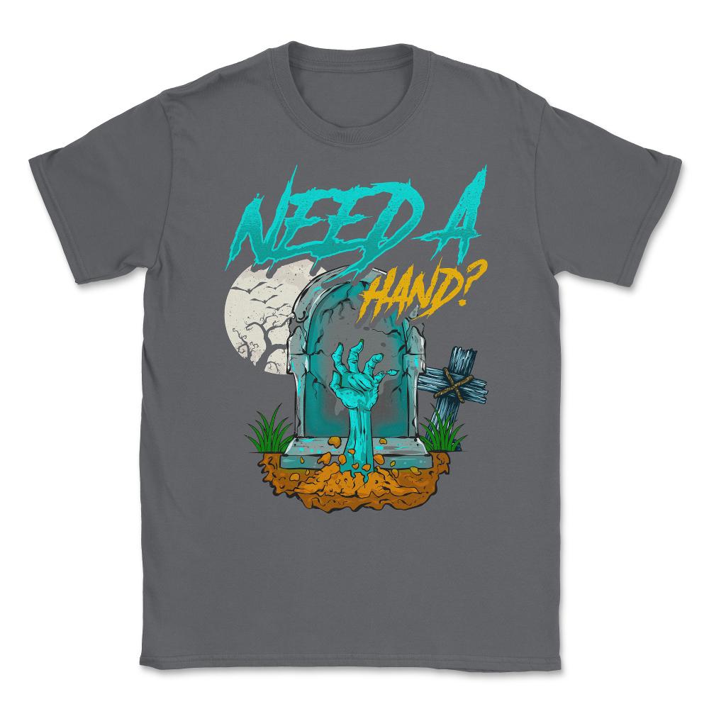 Zombie Hand Funny Halloween Trick or Treat Gift Unisex T-Shirt - Smoke Grey