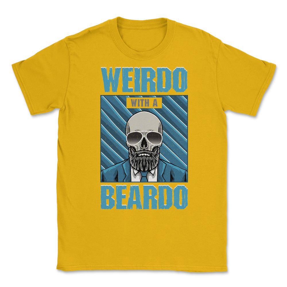 Weirdo with a Beardo Funny Bearded Skeleton with Glasses product - Gold