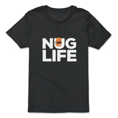 Nug Life Kawaii Chicken Nugget Hilarious Character graphic - Premium Youth Tee - Black
