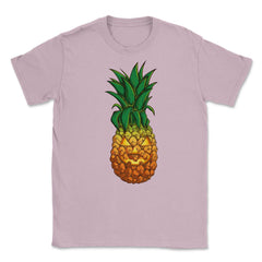 Jack o' lantern Tropical Pineapple Halloween T Shirt  Unisex T-Shirt - Light Pink