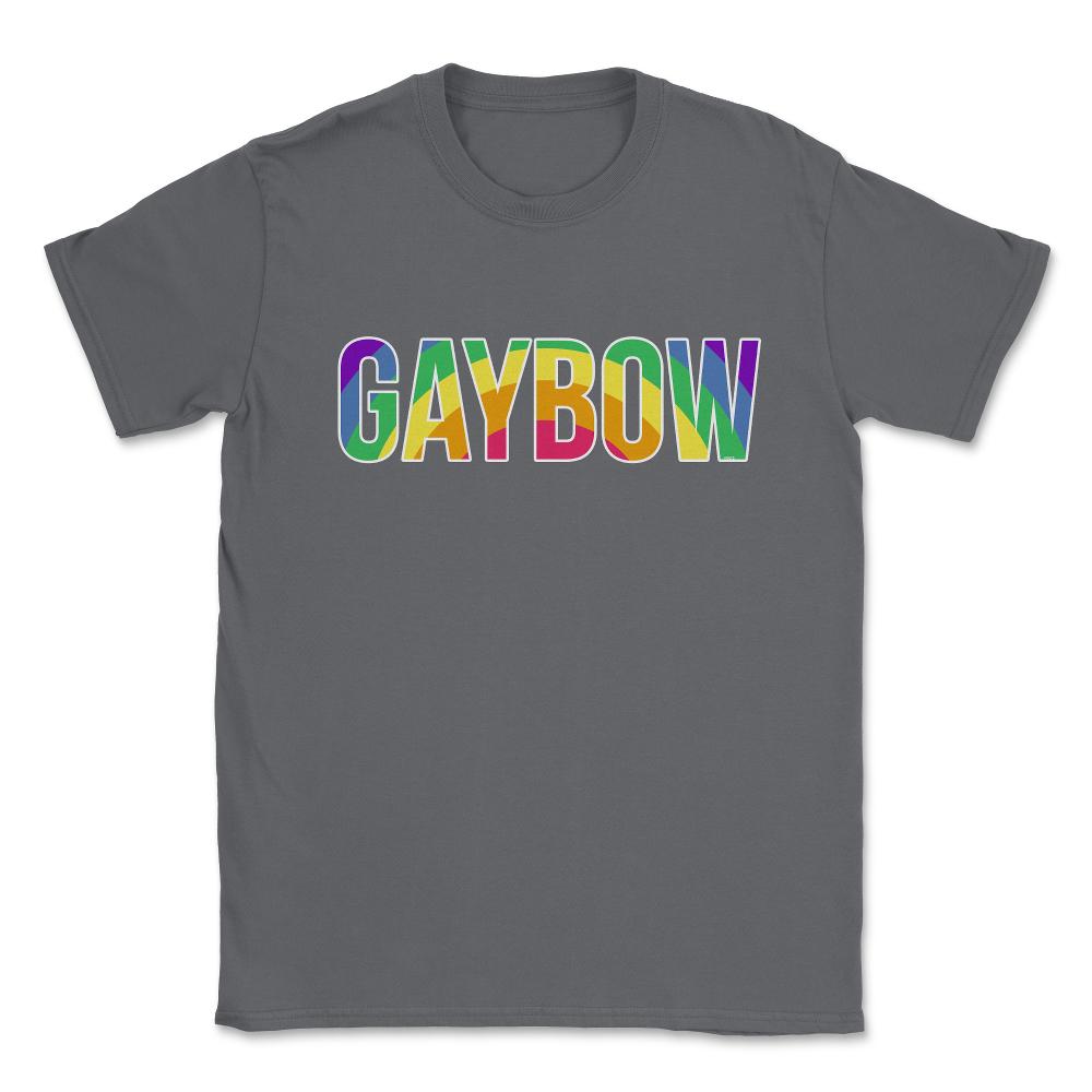 Gaybow Rainbow Word Gay Pride Month t-shirt Shirt Tee Gift Unisex - Smoke Grey