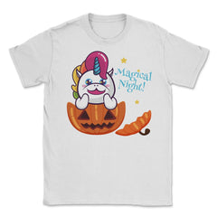 Magical Night! Halloween Unicorn Shirt Gifts Unisex T-Shirt - White
