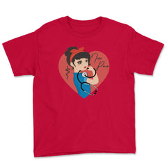 Nurse Power T-Shirt Nursing Shirt Gift Youth Tee - Red