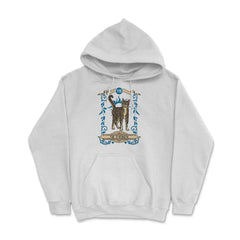 The Strength Cat Arcana Tarot Card Mystical Wiccan design Hoodie - White