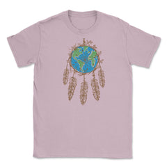 Earth Dream Catcher Shield T-Shirt Gift for Earth Day Unisex T-Shirt - Light Pink