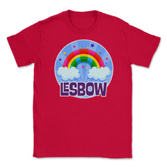Lesbow Rainbow Colorful Gay Pride Month t-shirt Shirt Tee Gift Unisex - Red