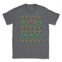 Owl-gly XMAS T-Shirt Owl Cute Funny Humor Tee Gift Unisex T-Shirt - Smoke Grey