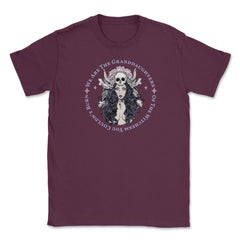 We Are The Granddaughters Of The Witches You Couldn't Burn graphic - Maroon