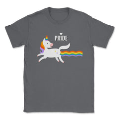 Rainbow Unicorn Gay Pride Month t-shirt Shirt Tee Gift Unisex T-Shirt - Smoke Grey