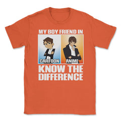 Is Not Cartoons Its Anime Know the Difference Meme graphic Unisex - Orange