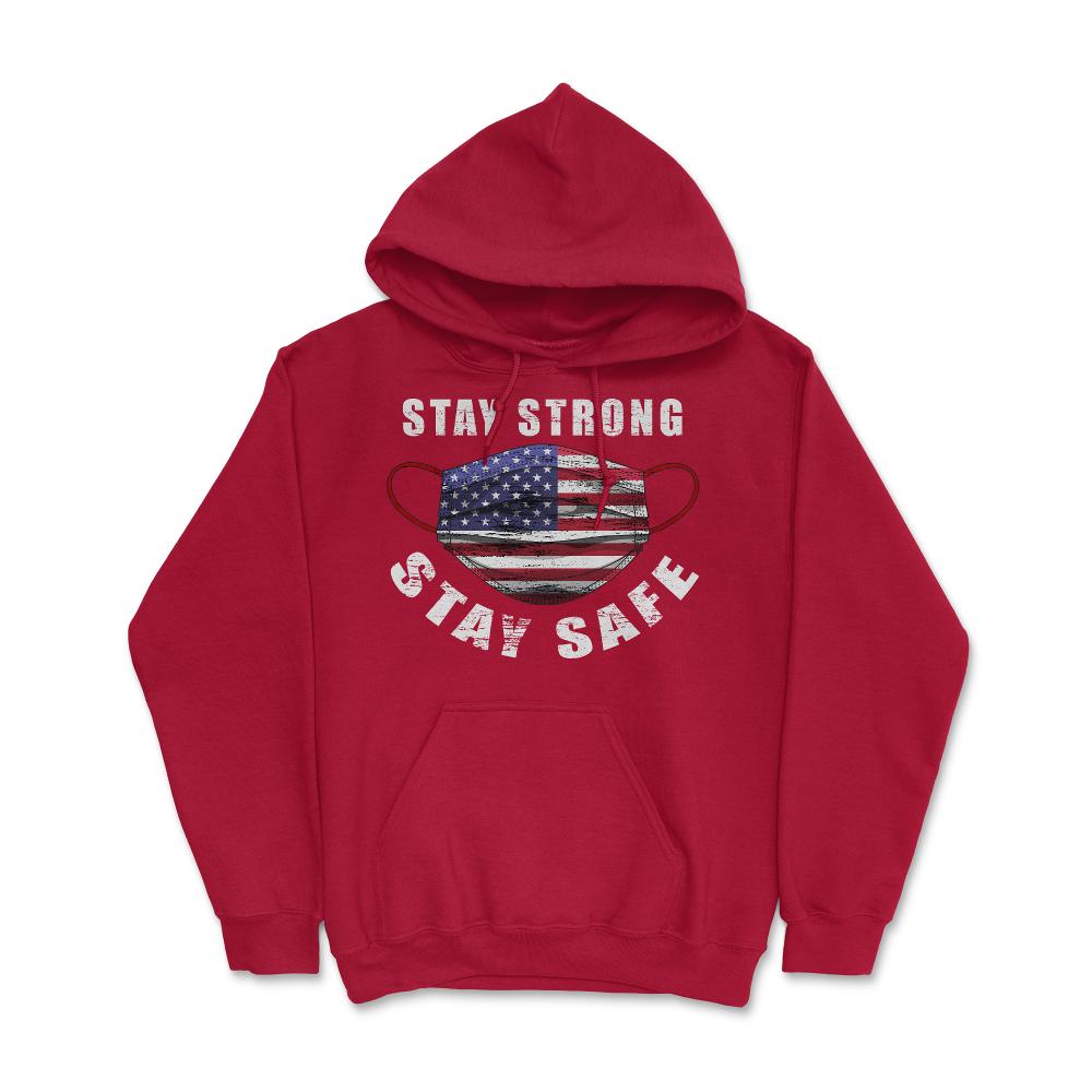 Stay Strong Stay Safe US Flag Mask Solidarity Awareness Gift print - Red