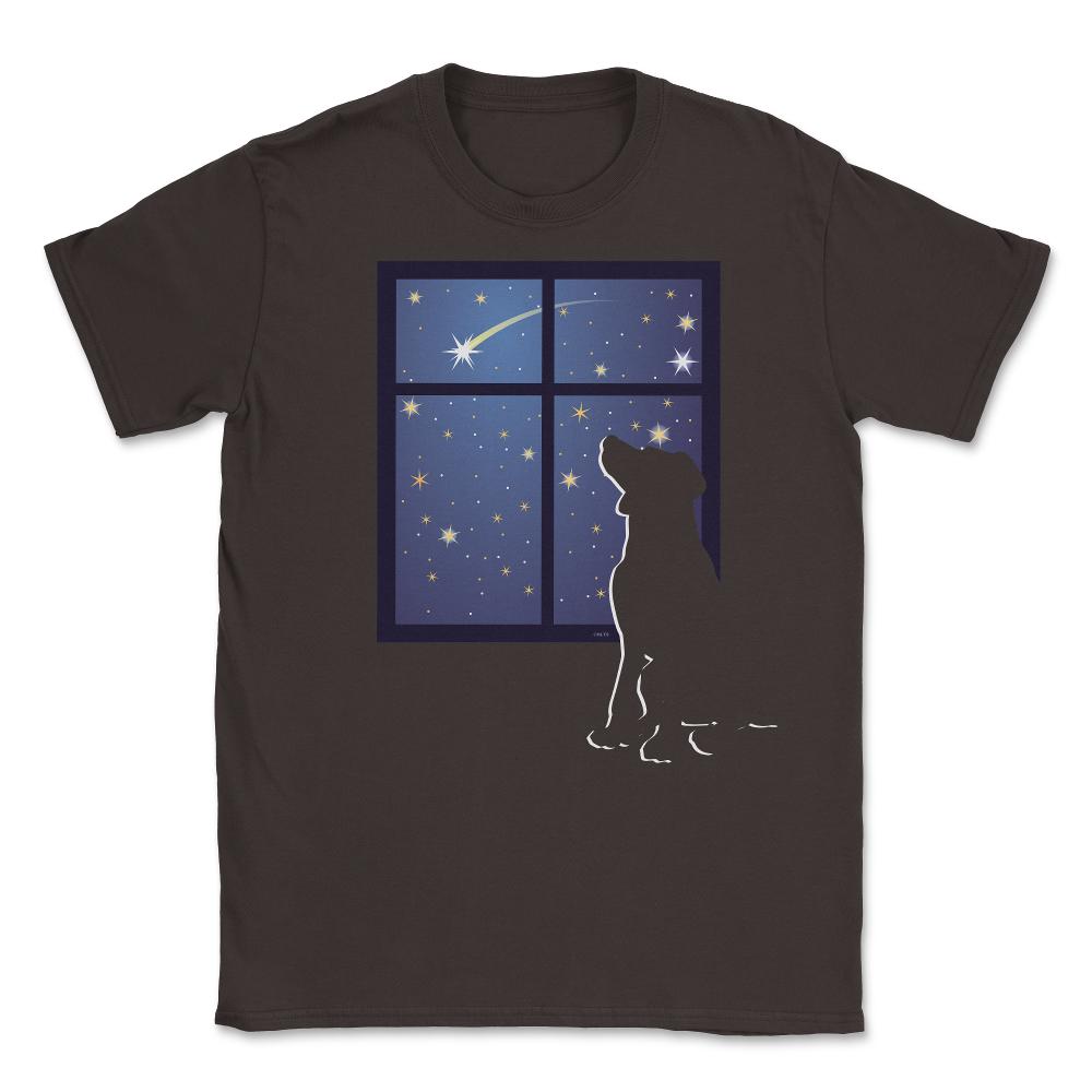 Wishing on a Star Dog Unisex T-Shirt - Brown