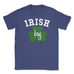 Irish Boy Saint Patricks Day Celebration Unisex T-Shirt - Purple