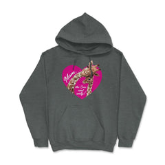 Mom the one and only Giraffes Hoodie - Dark Grey Heather