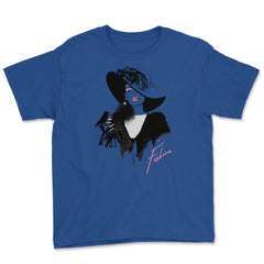 Eyelashes Fashion Diva T-Shirt Youth Tee - Royal Blue