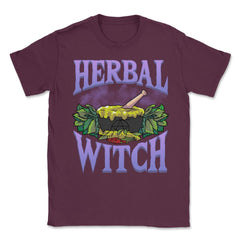 Herbal Witch Funny Apothecary & Herbalism Humor design Unisex T-Shirt - Maroon