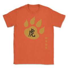 Year of the Tiger 2022 Chinese Golden Color Tiger Paw graphic Unisex - Orange