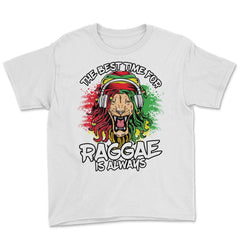 The Best Time For Reggae Is Always Lion Reggae & Rasta Music print - White