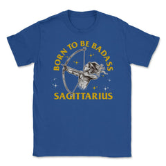 Born To Be Badass Sagittarius Zodiac Sign Archer graphic Unisex - Royal Blue