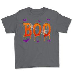 Boo Bees Halloween Ghost Bees Characters Funny Youth Tee - Smoke Grey