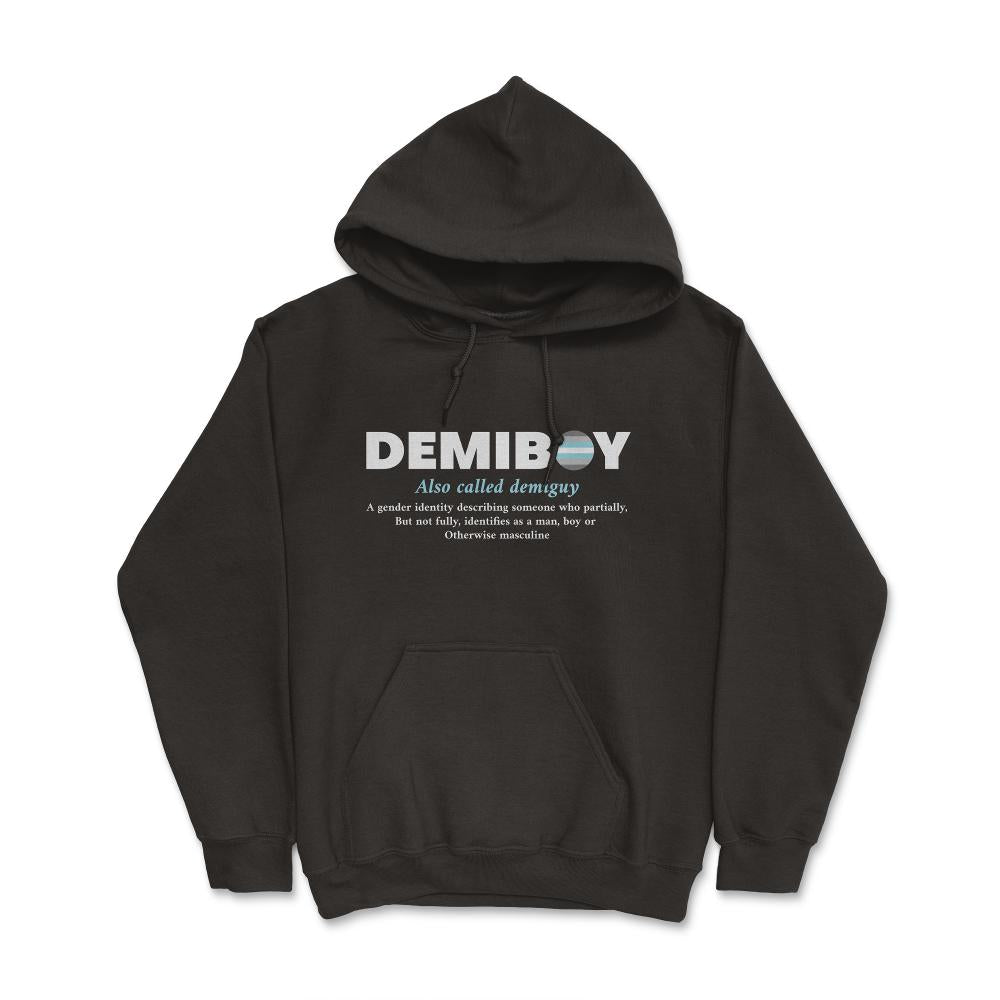 Demiboy Definition Male & Agender Color Flag Pride product - Hoodie - Black