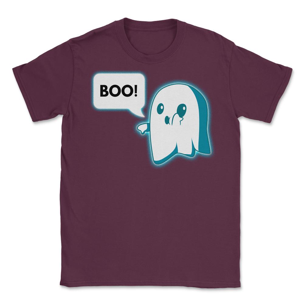 Ghost of disapproval Funny Halloween Unisex T-Shirt - Maroon