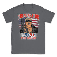 Trumpinator 2020 the Sequel Funny Trump for President Design design - Smoke Grey