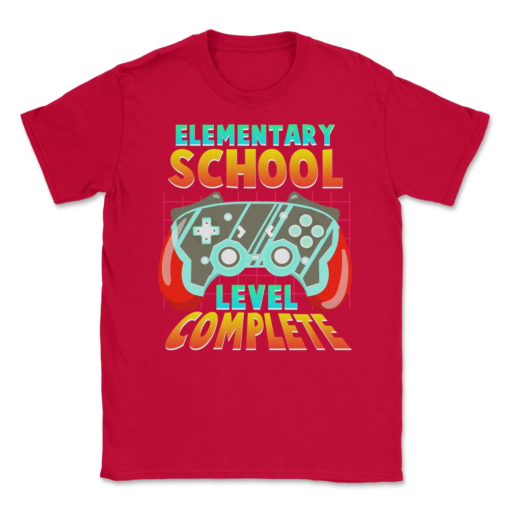 Elementary Level Complete Video Game Controller Graduate print Unisex - Red