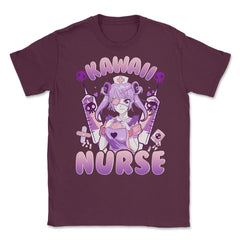 Anime Girl Nurse Design Gift product Unisex T-Shirt - Maroon