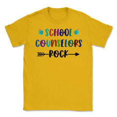 Funny School Counselors Rock Trendy Counselor Appreciation product - Gold