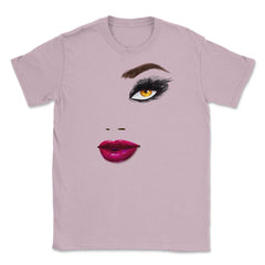 Eyelashes Makeup in Vogue Unisex T-Shirt - Light Pink