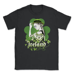 I love Ireland Woman Saint Patricks Day Celebratio Unisex T-Shirt - Black