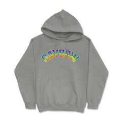 Gaybow Rainbow Word Art Gay Pride t-shirt Shirt Tee Gift Hoodie - Grey Heather
