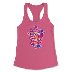 Pizza Is My Valentine Funny Valentines Day Foodie design Women's - Hot Pink